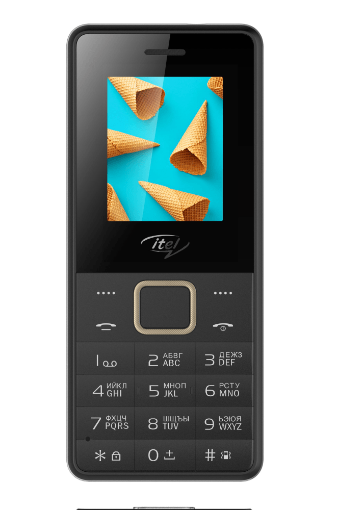 it2160 Black, 1.77'', 4MB RAM, 32MB, up to 32GB flash, 0.08Mpix, 2 Sim, GSM 900/1800, BT v3.0, Nucleus OS 1.13, FM, 1000мАч, фонарик 113 ммx48,3 ммx14,3 мм